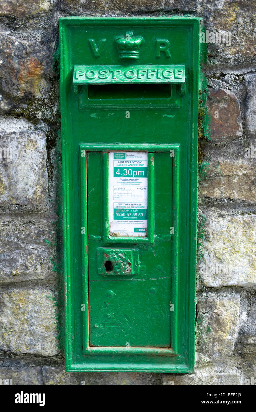 Old British postbox in Kinsale, Co Cork, Ireland Stock Photo