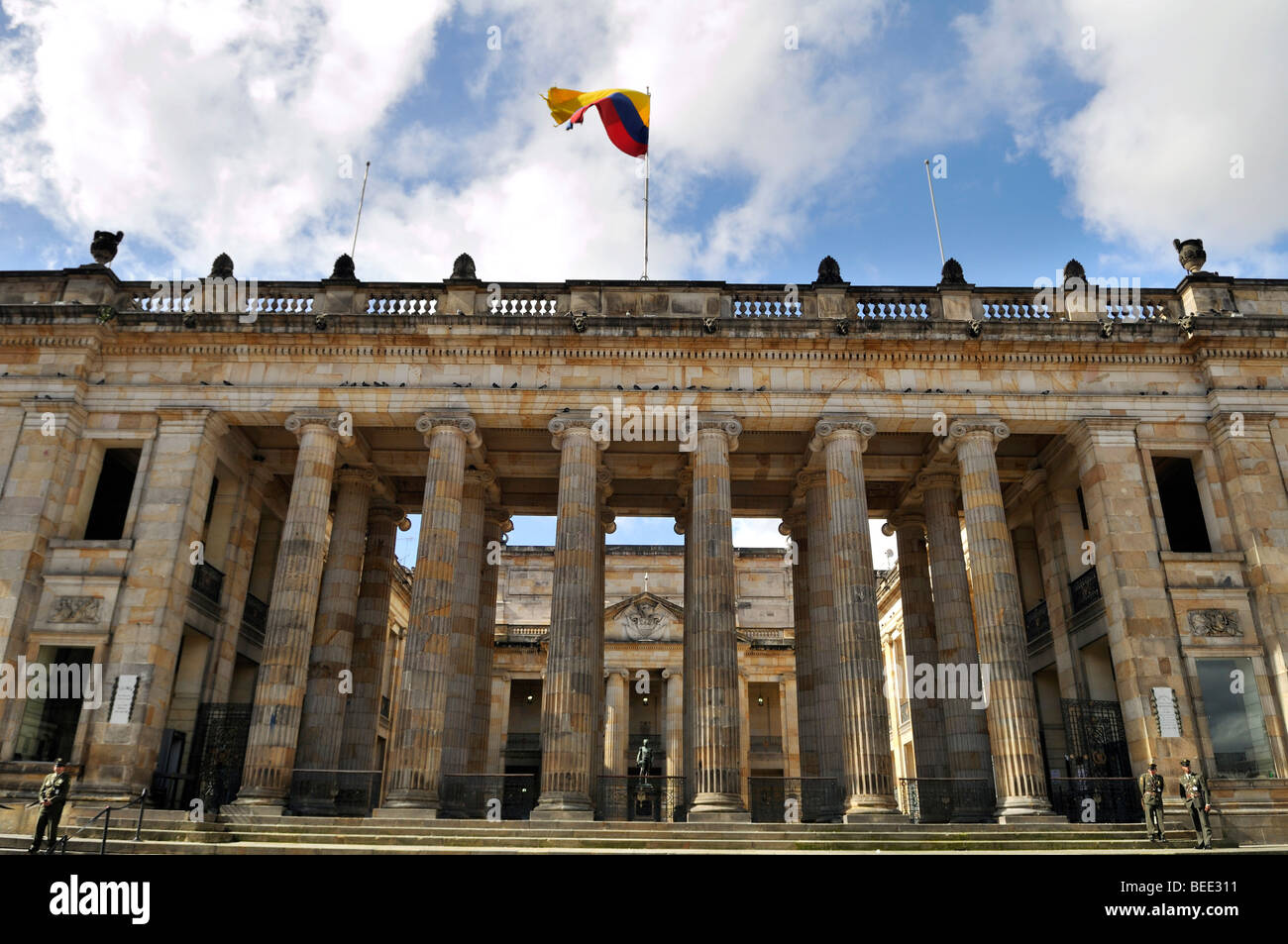 National Capitol, Capitolio Nacional, Bolívar Square, Plaza de Bolívar, Bogotá, Colombia, South America Stock Photo