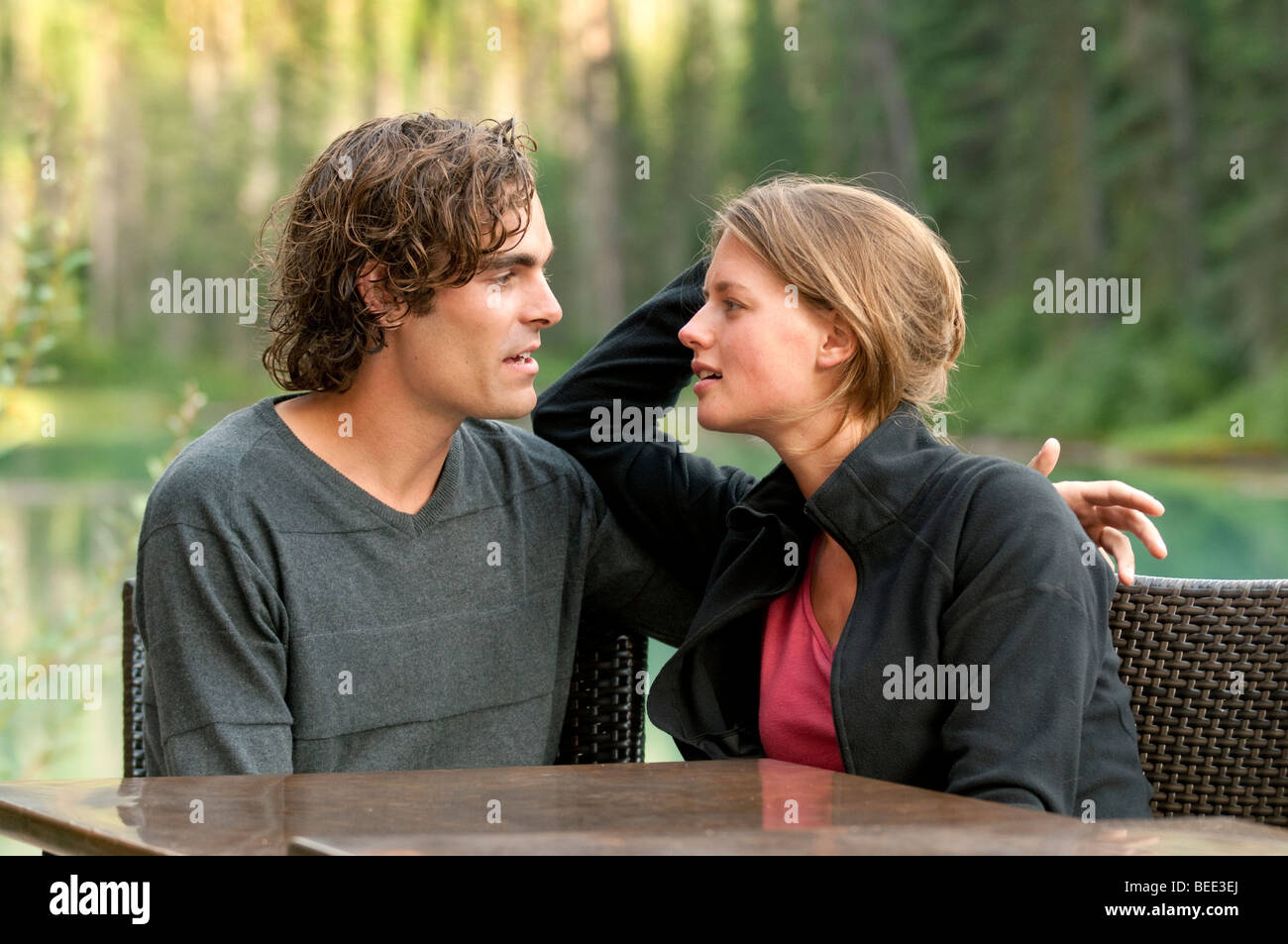 young couple arguing Stock Photo