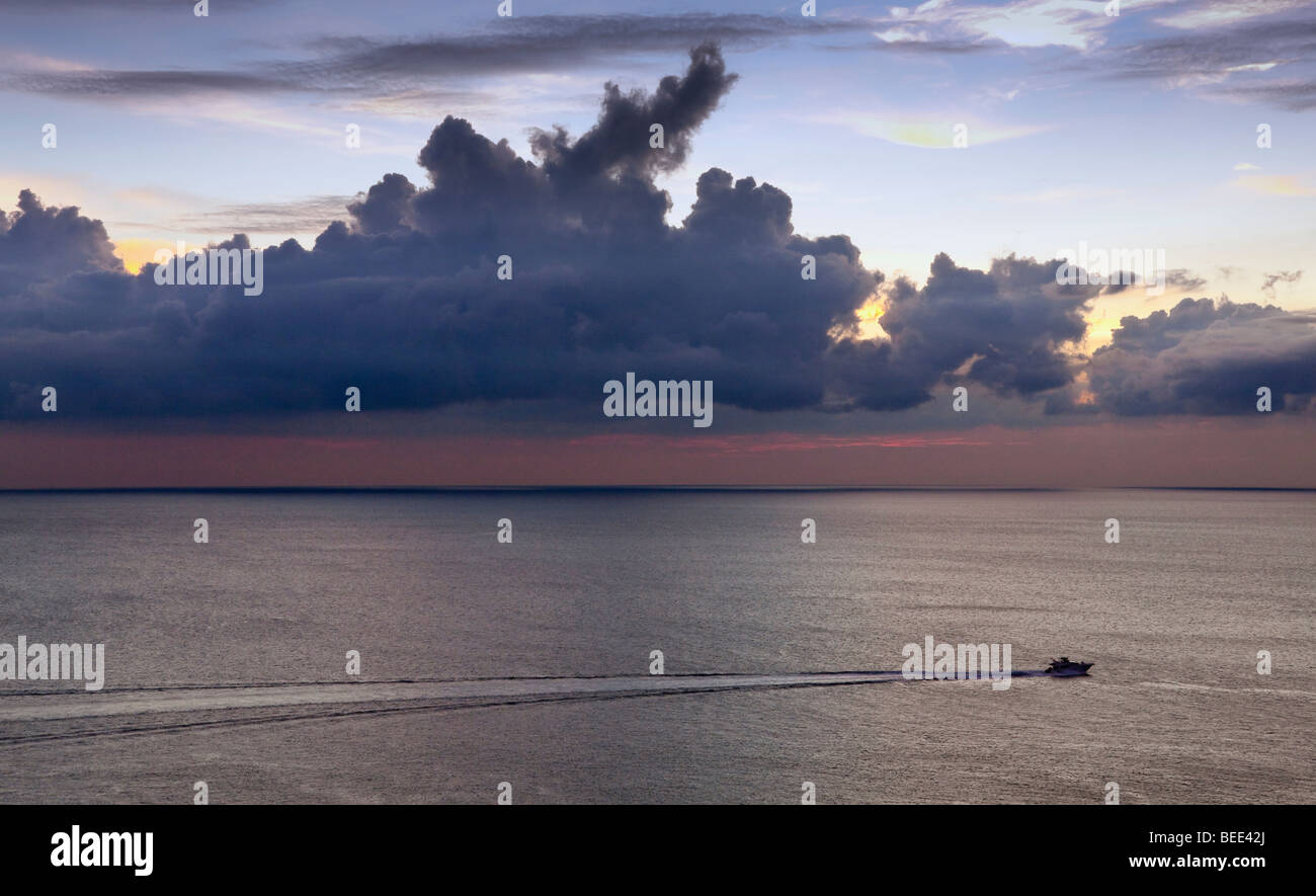 Clouds forming above the sea evening Phuket Island Southern Thailand Southeast Asia Stock Photo