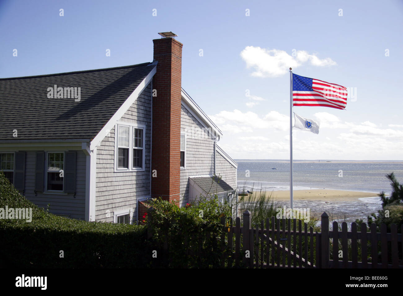 Waterfront home, Provincetown, Cape Cod, Massachusetts, USA Stock Photo