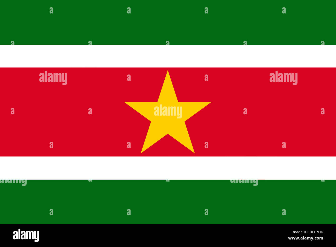 Flag of Suriname Stock Photo