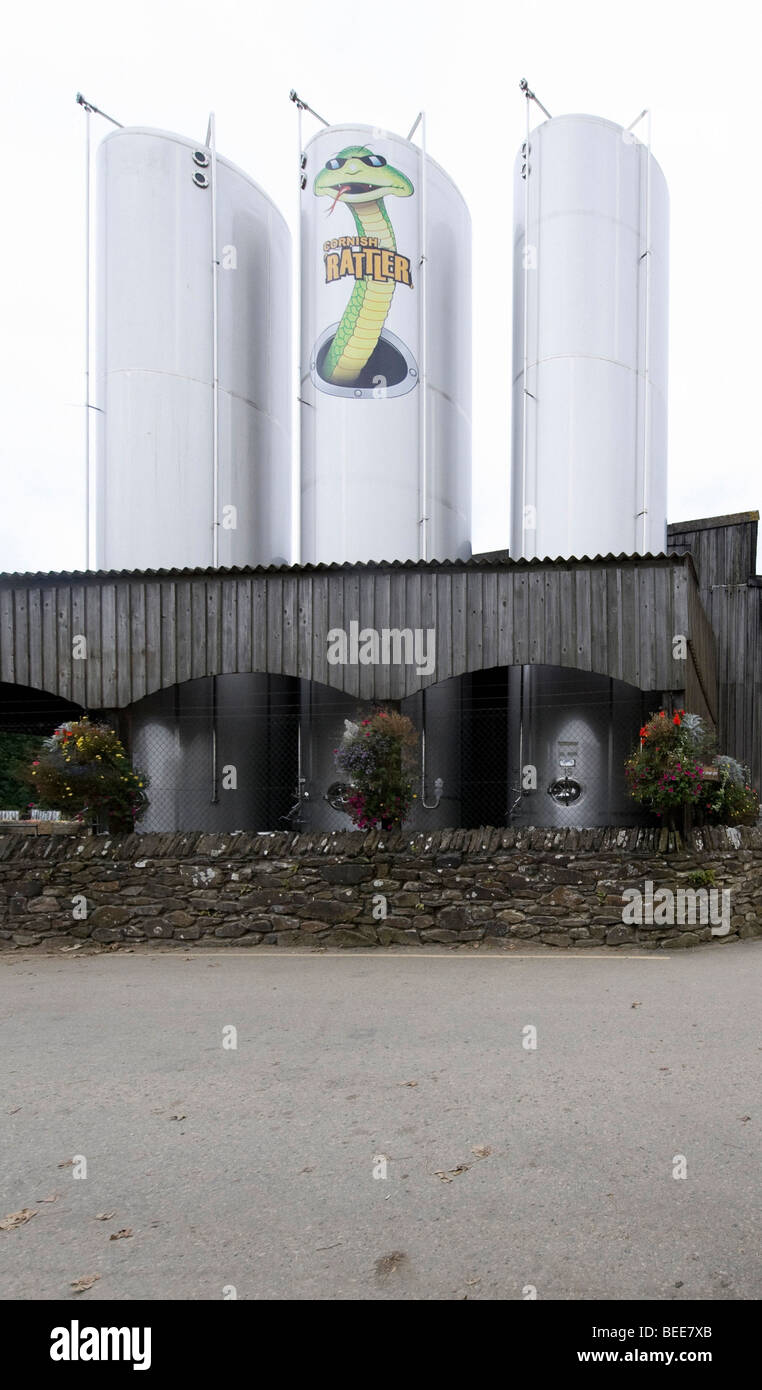 Healey's Cider Farm home of The Cornish Rattler Stock Photo Alamy