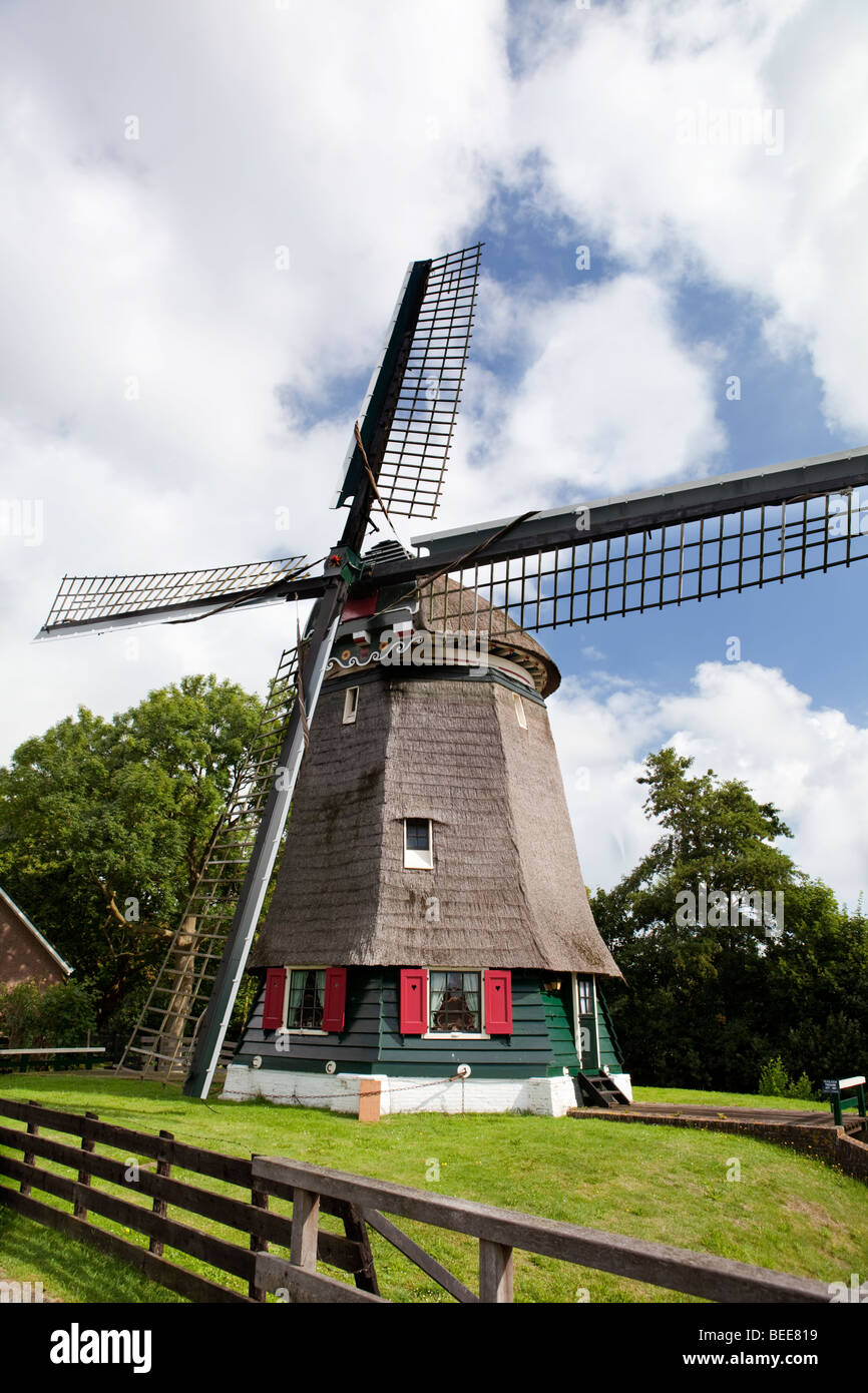 Edam traditional Dutch windmill Stock Photo