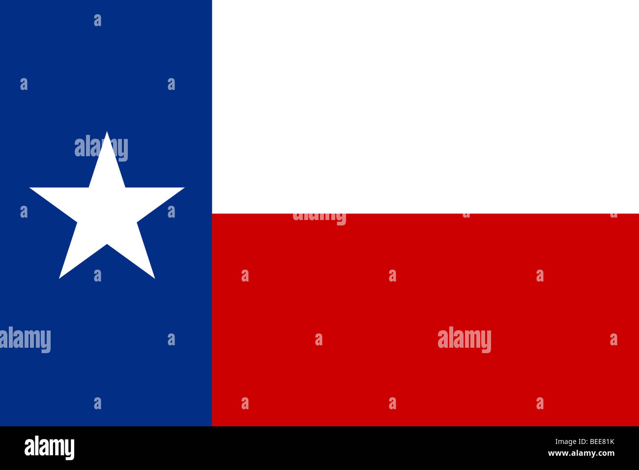 Flag of the State of Texas Stock Photo