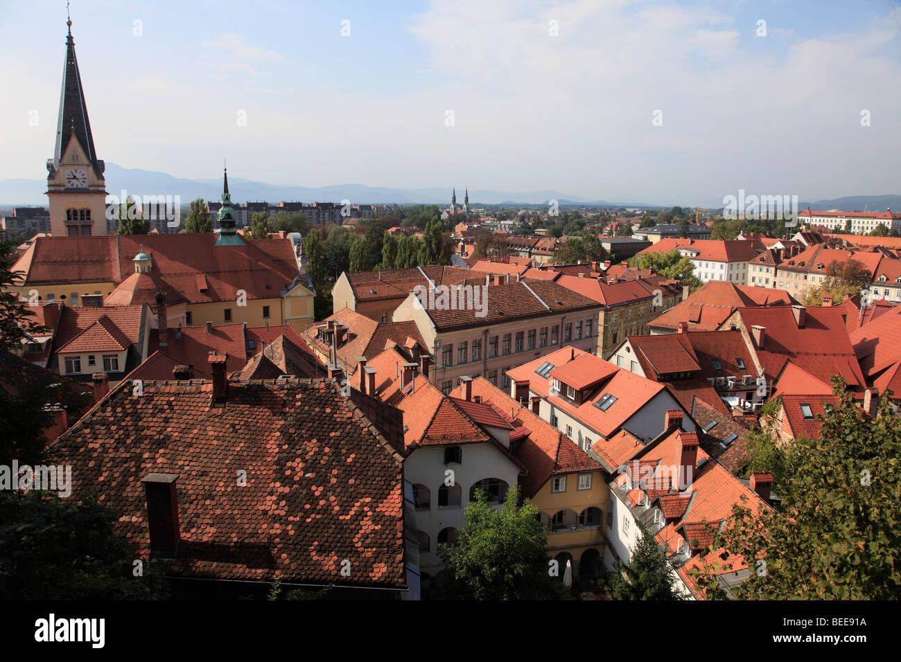 Panoramic aerial view ljubljana hi-res stock photography and images - Alamy