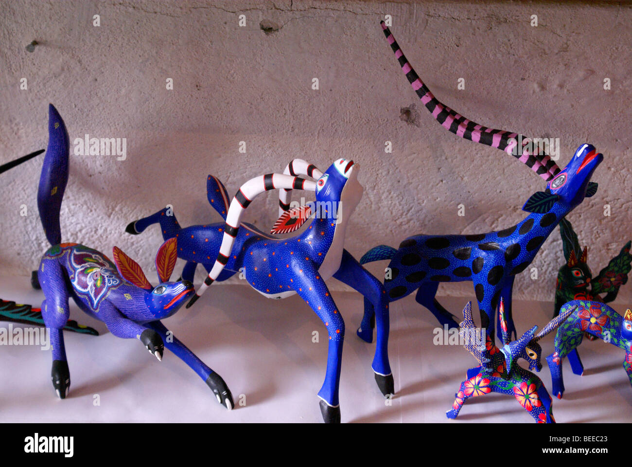 Alebrijes from Oaxaca for sale in San Miguel de Allende, Mexico Stock ...