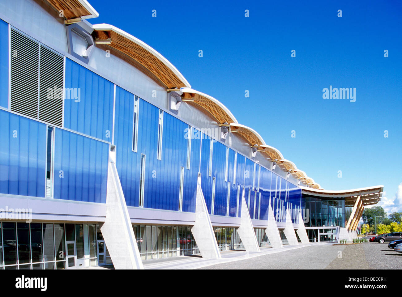 Richmond Olympic Oval, Richmond, BC, British Columbia, Canada - 2010 Vancouver Winter Olympics Speed Skating Rink Venue Stock Photo