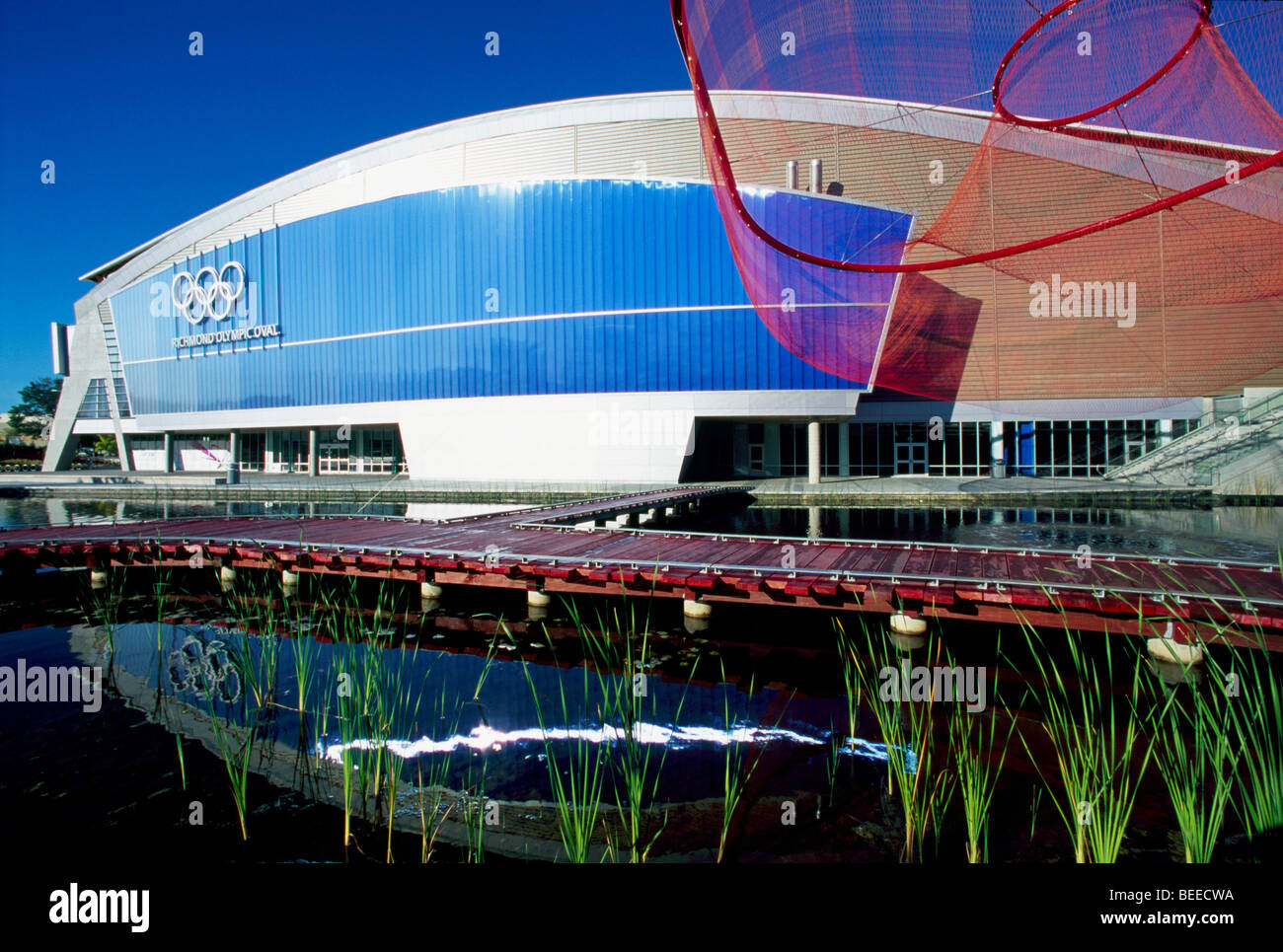 Richmond Olympic Oval, Richmond, BC, British Columbia, Canada - 2010 Vancouver Winter Olympics Speed Skating Rink Venue Stock Photo