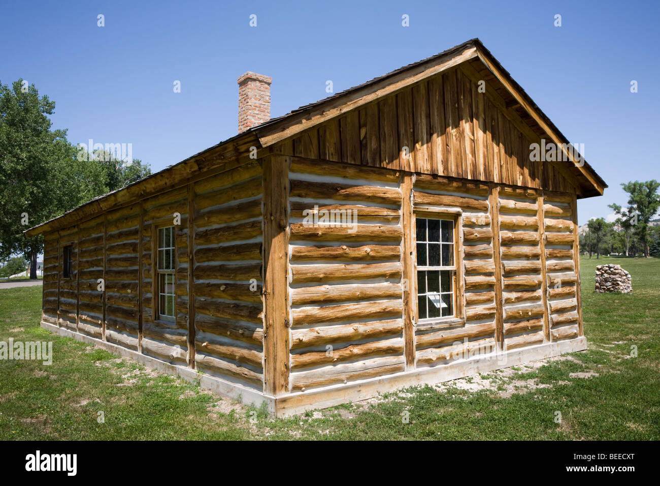 Ogalala Sioux chief Crazy Horse murdered by army soldiers here Fort Robinson state park Crawford Nebraska Stock Photo