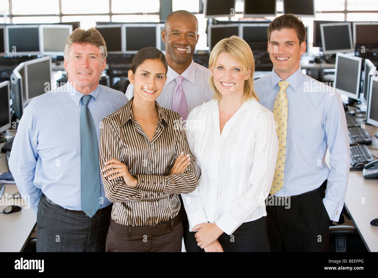Team Of Stock Traders Stock Photo Alamy