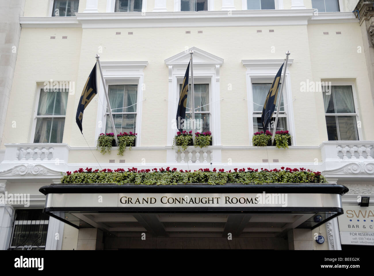 The Grand Connaught Rooms conference, meeting and banqueting rooms in Great Queen Street, London. Stock Photo