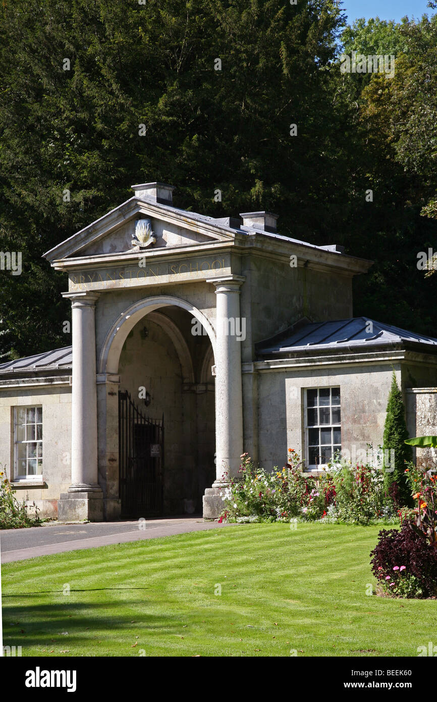 The main entrance to Bryanston School, an independent boarding school