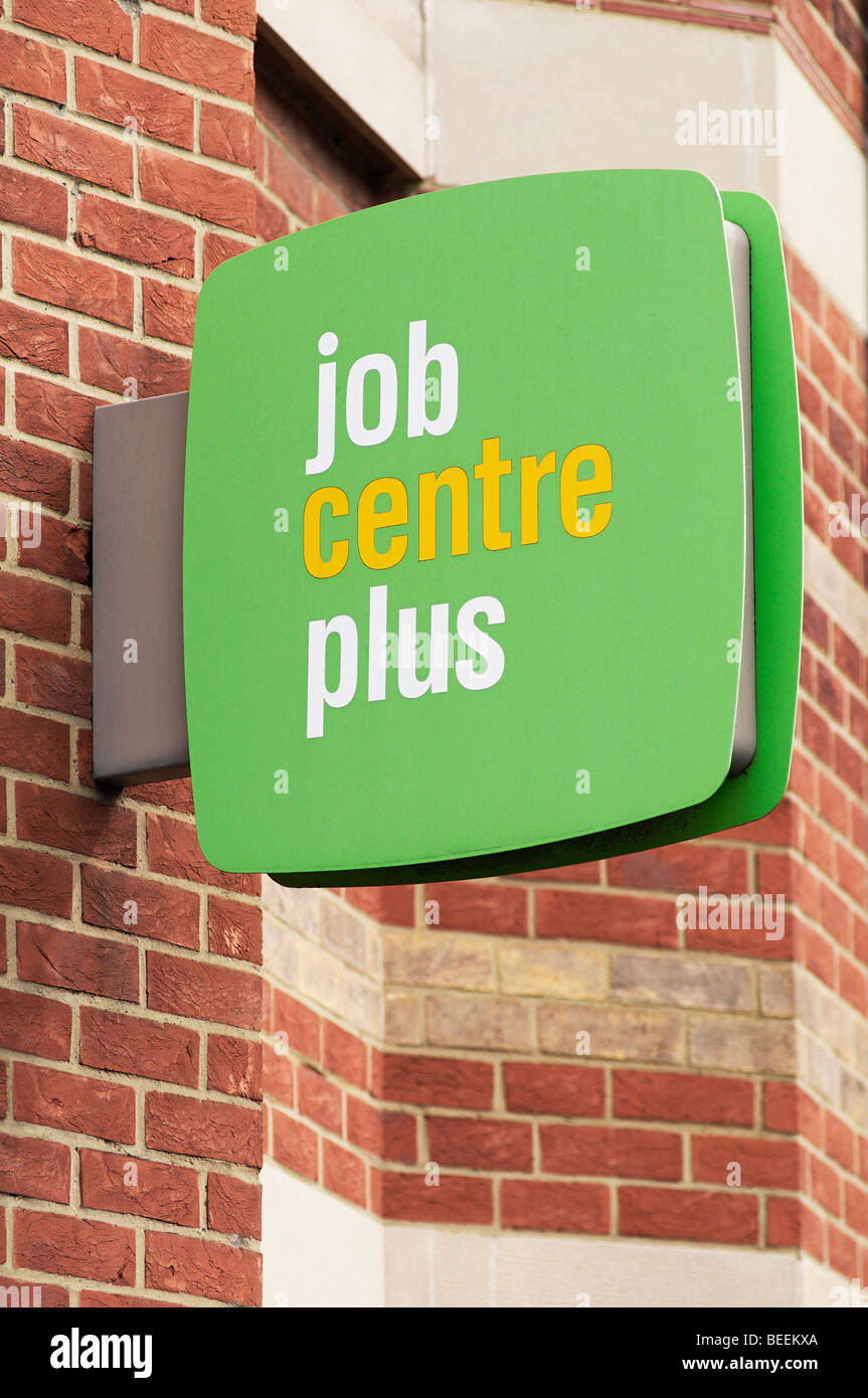 Job Centre Plus Sign, United Kingdom. Stock Photo