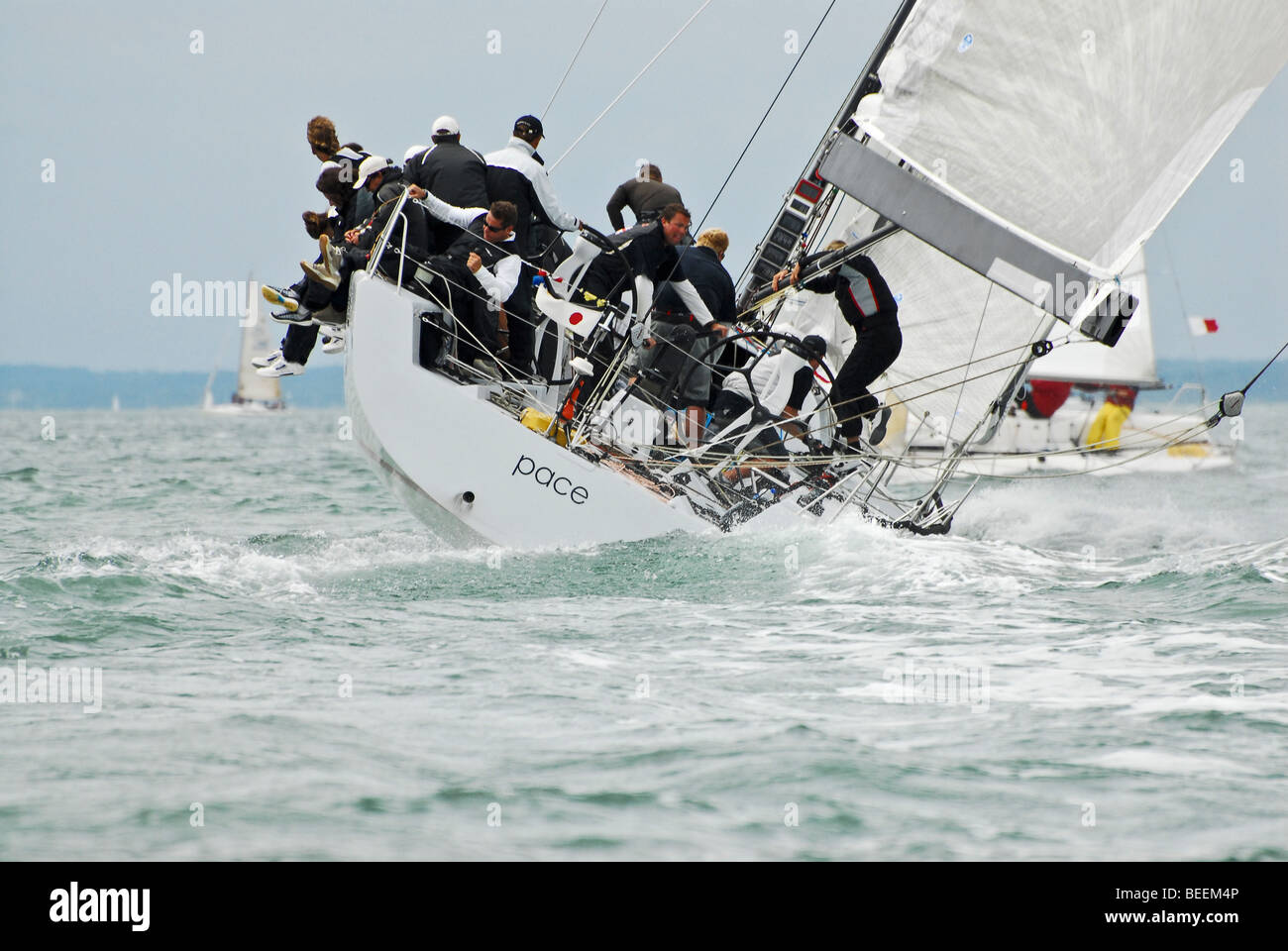Class 1 racing yacht Pace at Cowes Week 2009, Isle of Wight, England