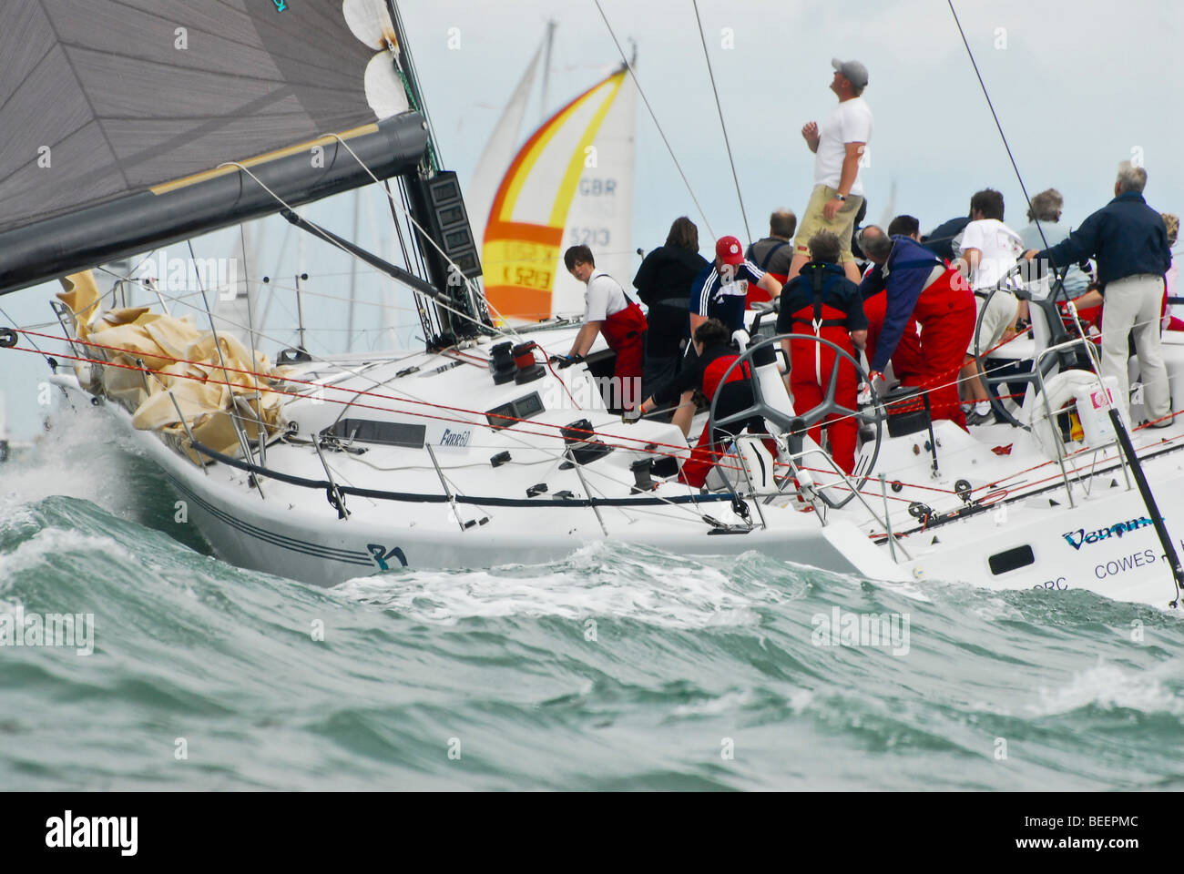 Farr 60 racing yacht at Cowes Week 2009, Isle of Wight, England,UK Stock Photo