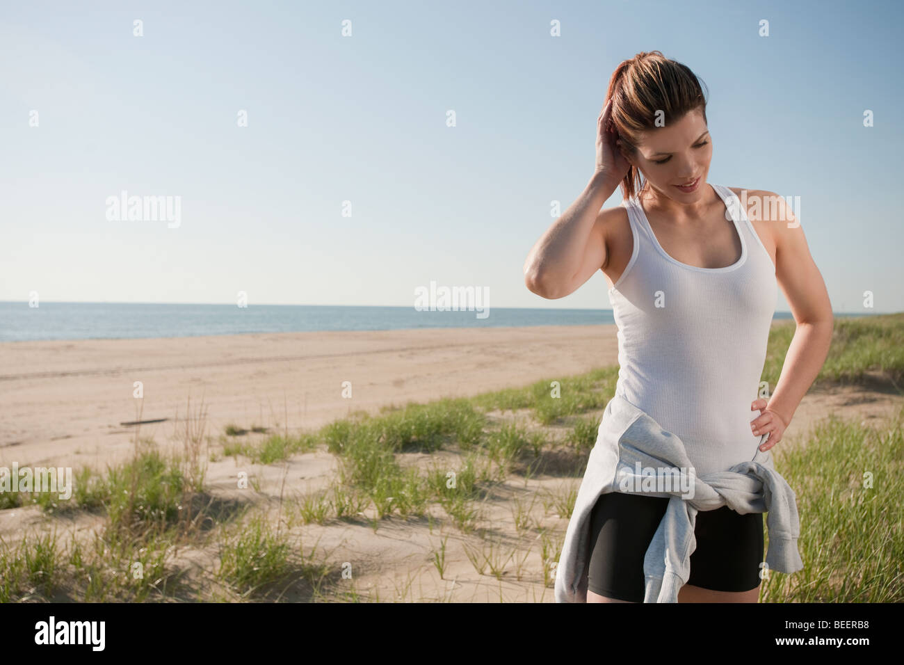 Mixed race woman beach hi-res stock photography and images - Alamy