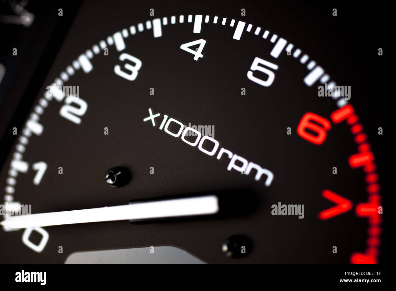 Rev counter tachometer Stock Photo Alamy