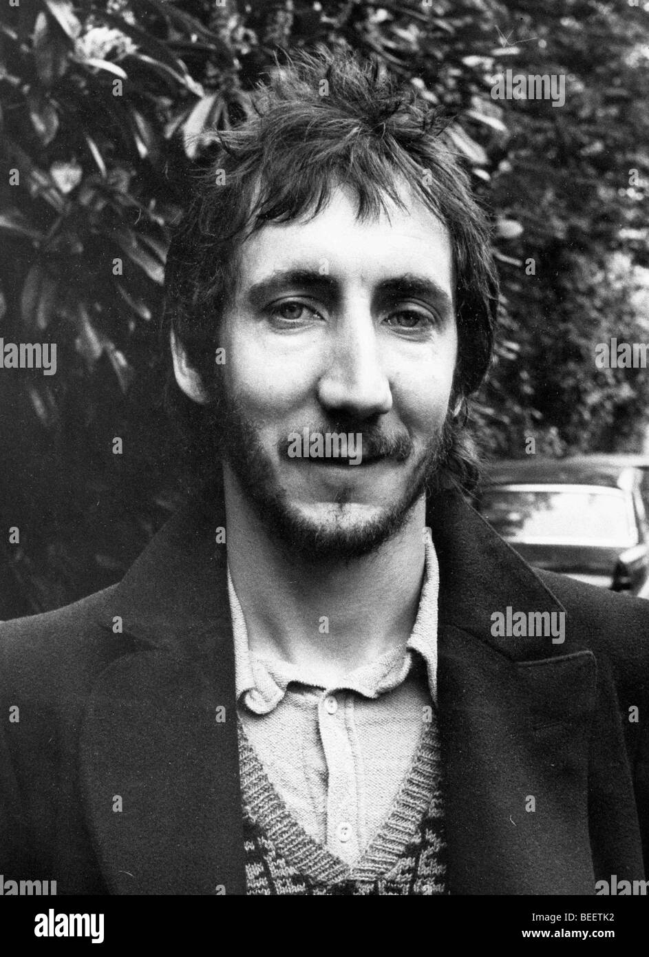 Musician PETE TOWNSHEND of the pop group 'The Who' wrote and 14 the rock-opera on which the film 'Tommy' is based. Stock Photo
