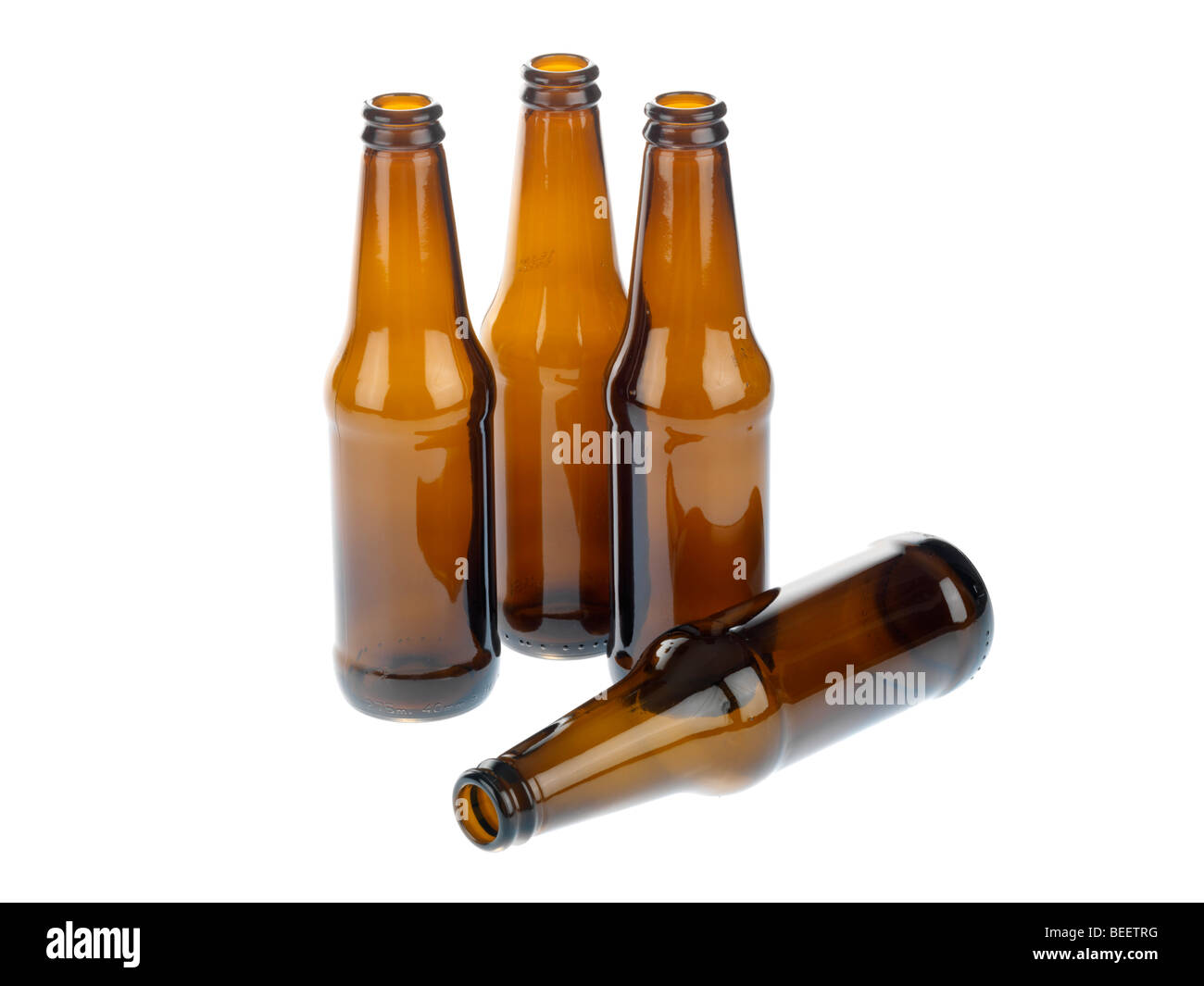 Empty Glass Bottles Stock Photo