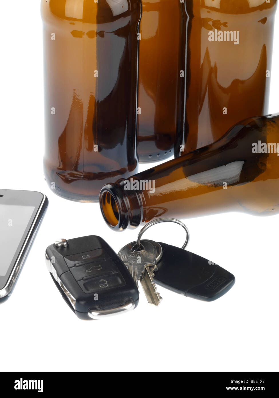 Empty beer bottles car keys hires stock photography and images Alamy