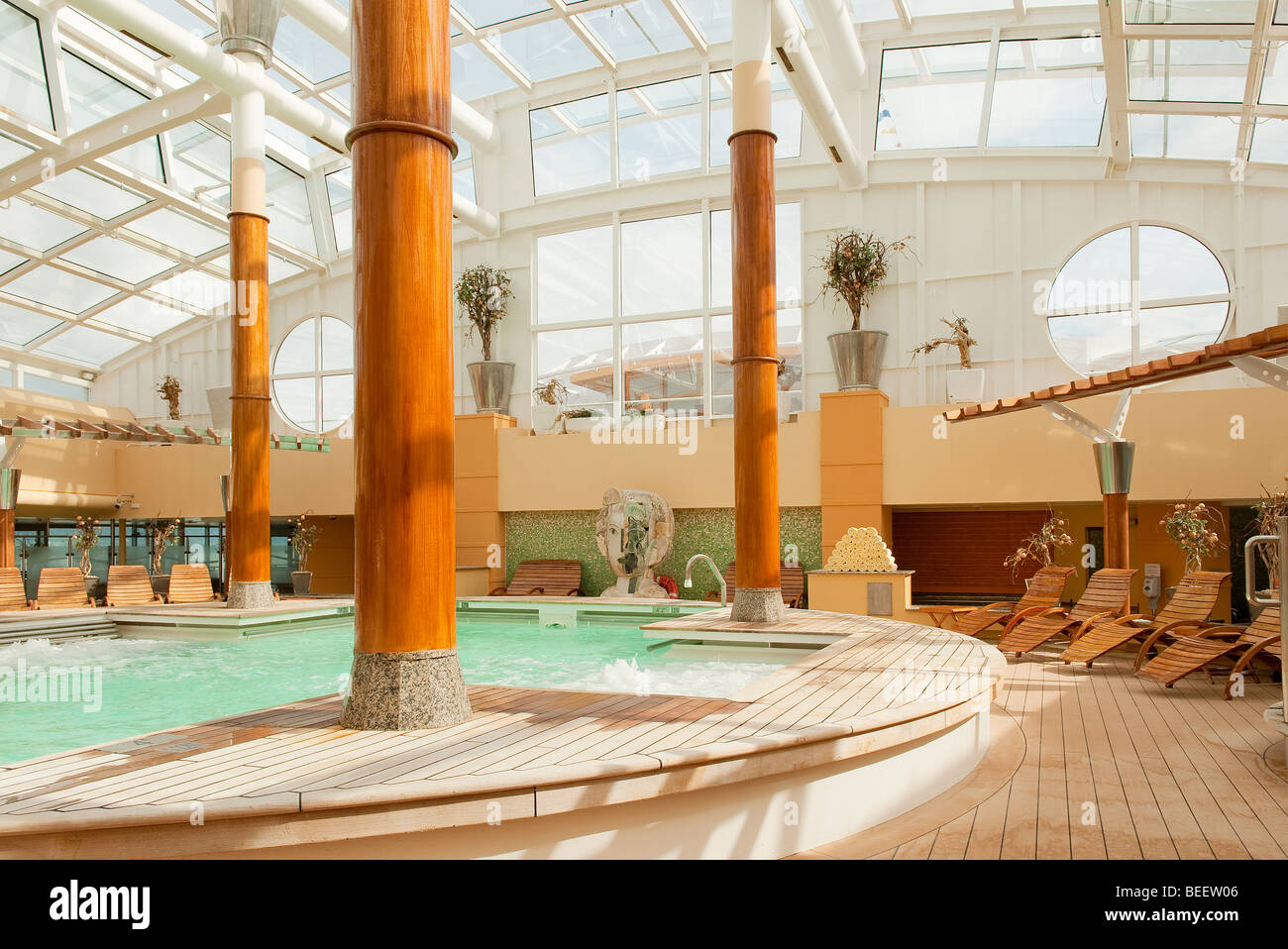 Aqua therapy pool on a cruise ship. Stock Photo