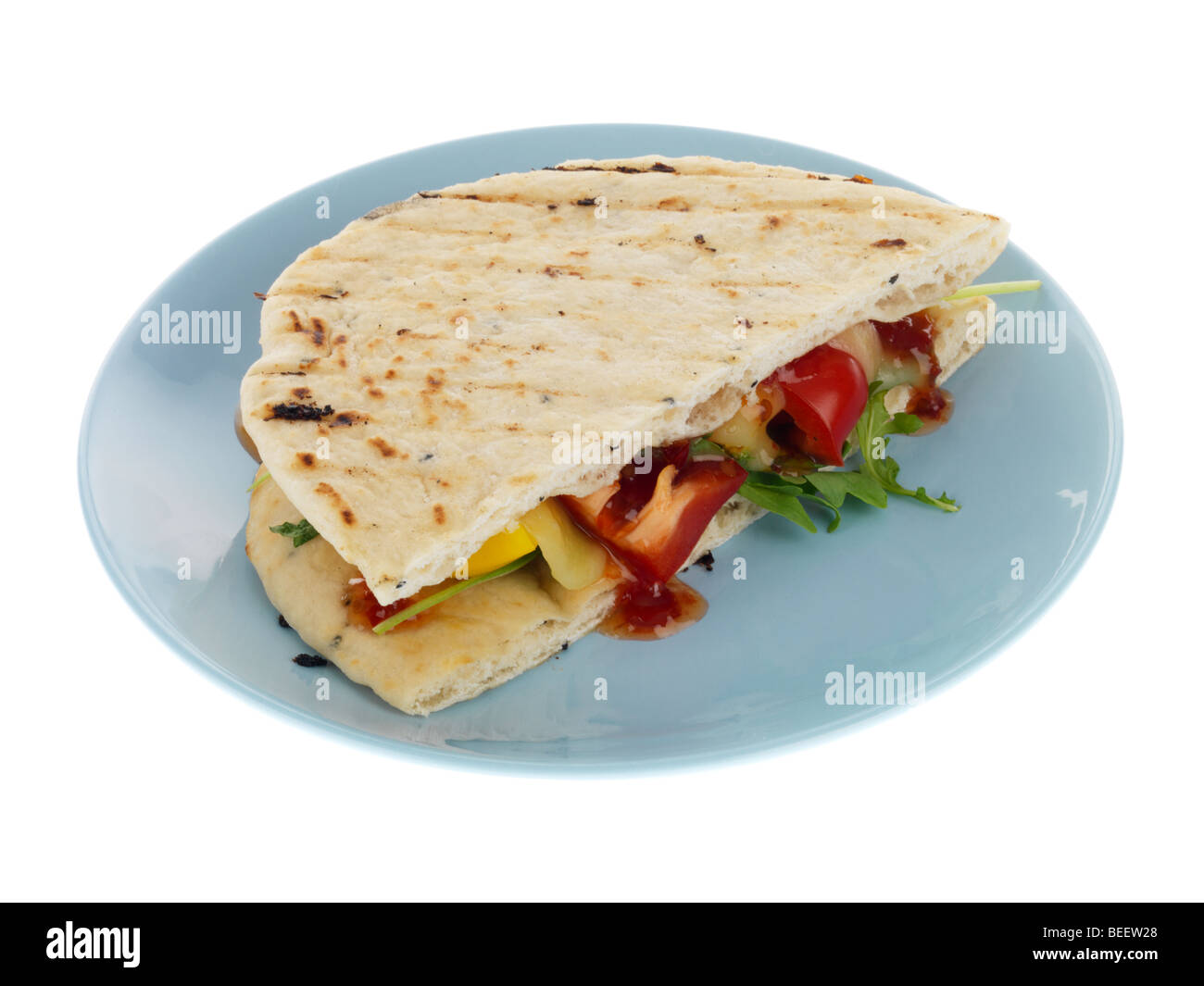 Flatbread Panini Stock Photo