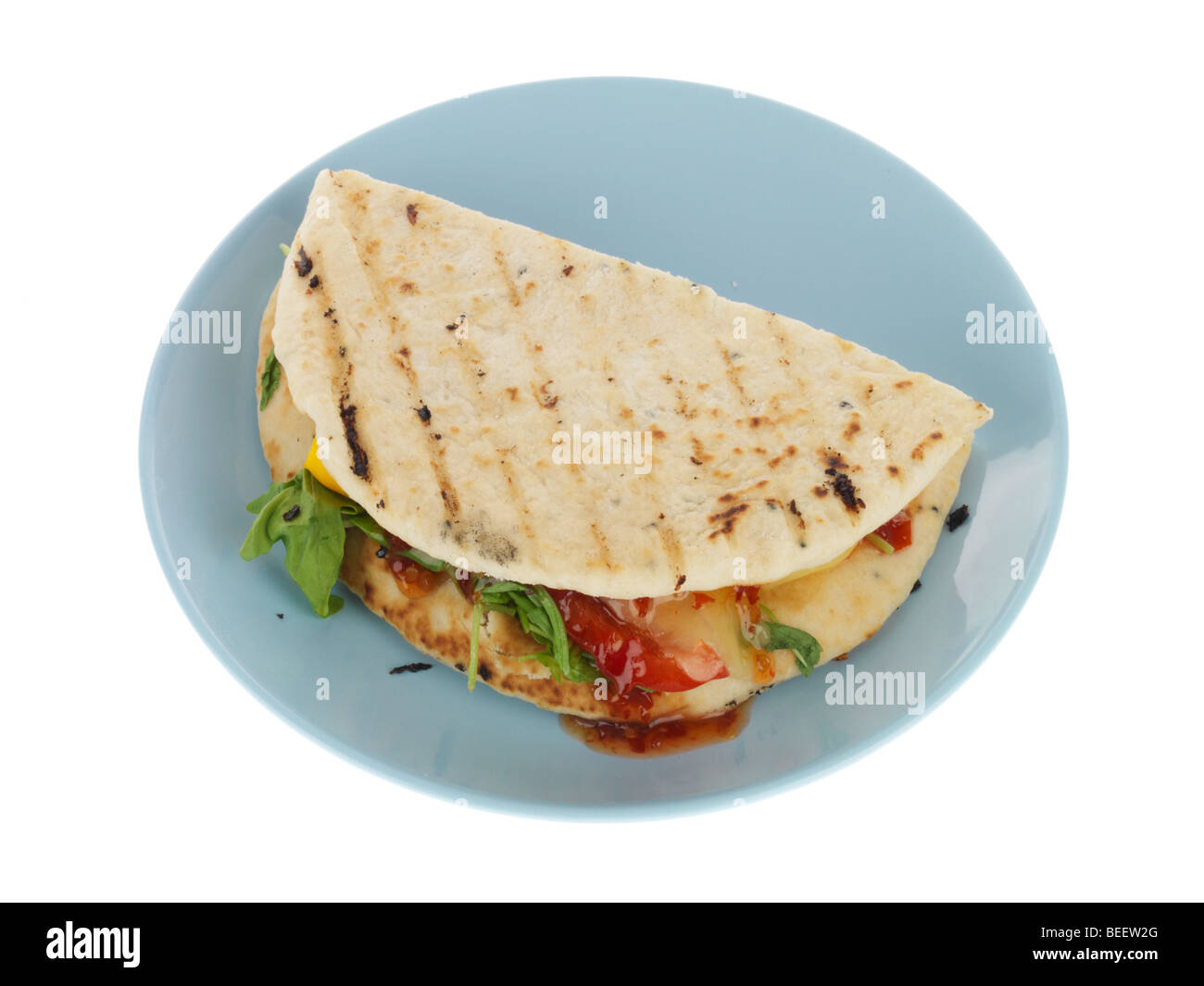 Flatbread Panini Stock Photo