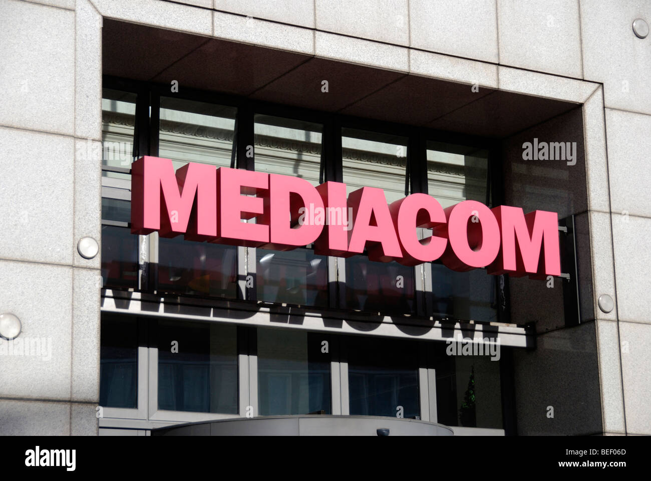 advertising agency sign outside the company's headquarters in