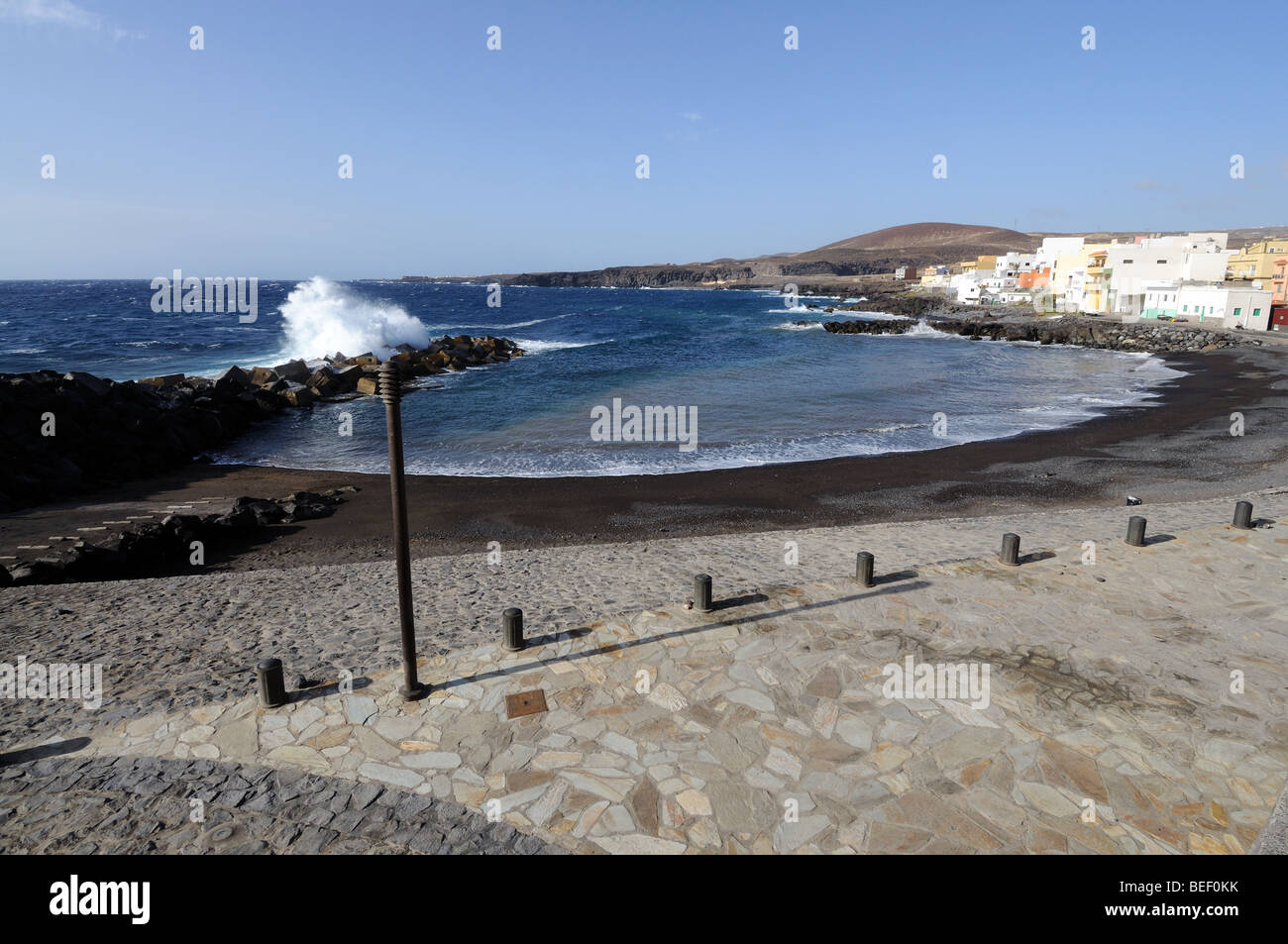 Beach of town Las Eras, Canary Island Tenerife, Spain Stock Photo