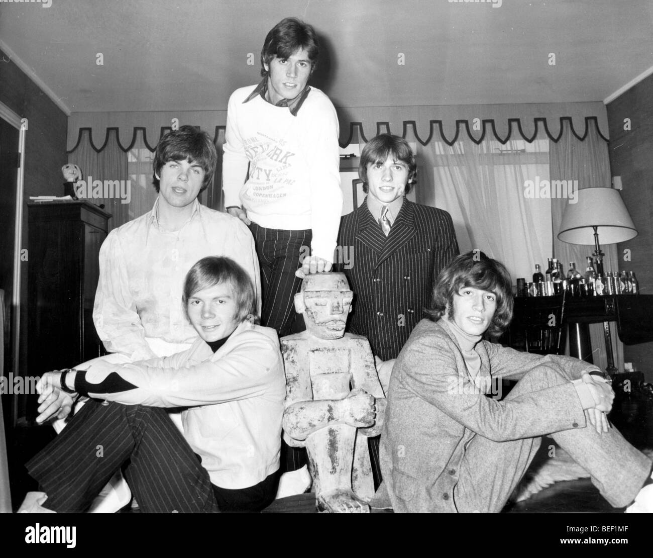 5513769 (900324) Die Bee Gees, australische Musikgruppe, Colin PETERSON, australischer Musiker (Schlagzeug) und Maurice GIBB Stock Photo