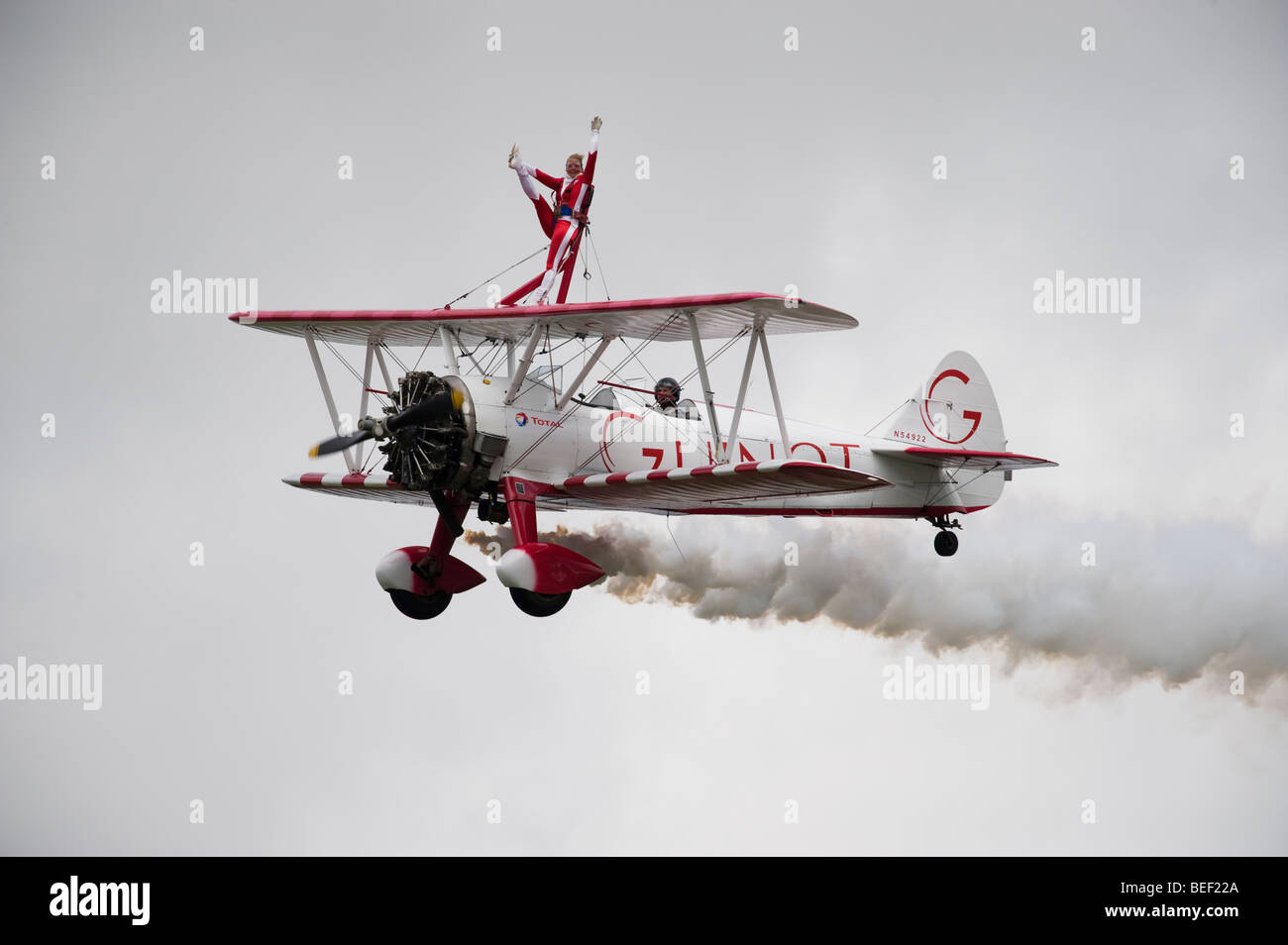 Team Guinot female wing walkers at the 2009 Royal Internation Air Tattoo Stock Photo