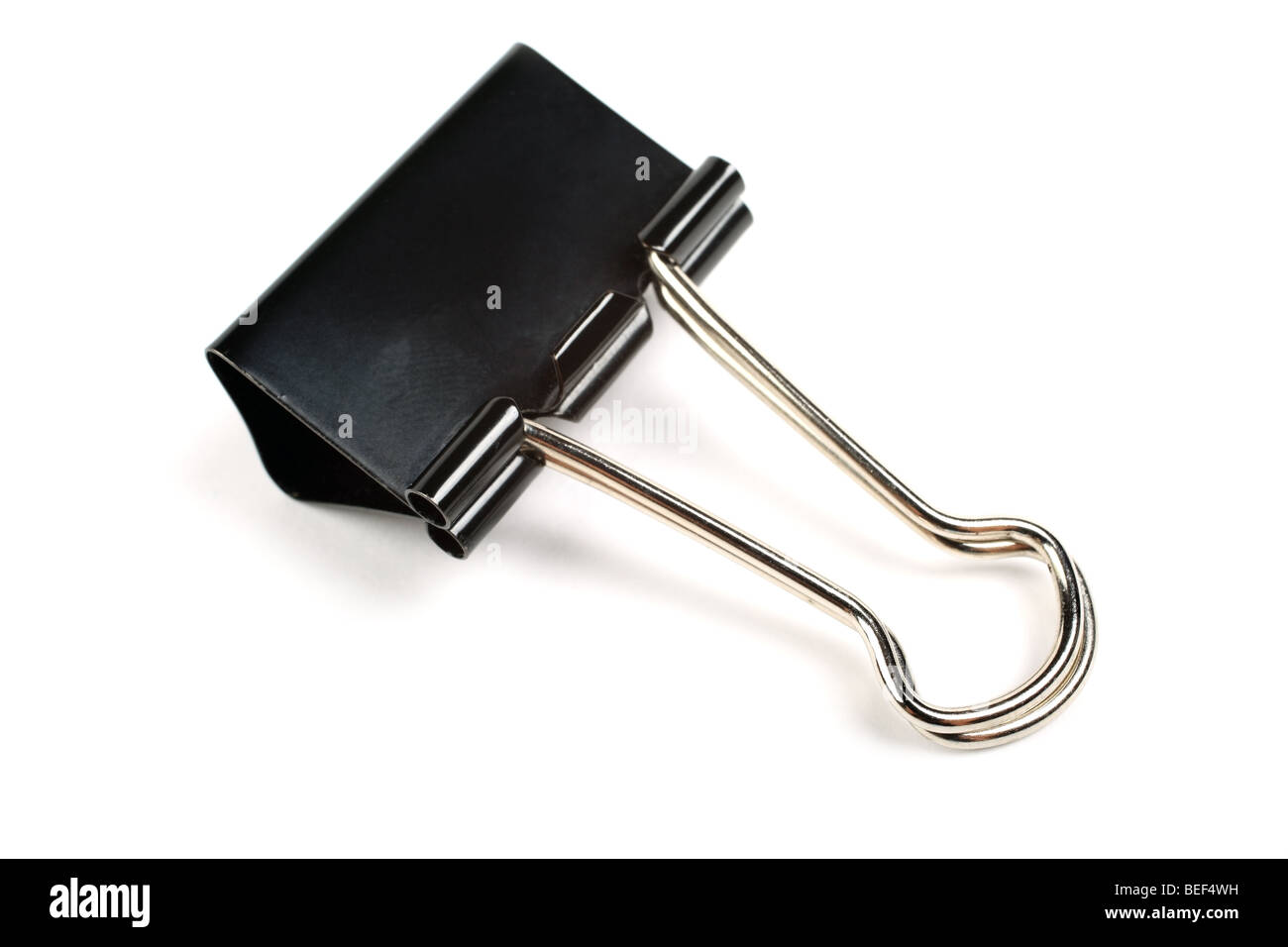 Black paper clip isolated on white background Stock Photo Alamy