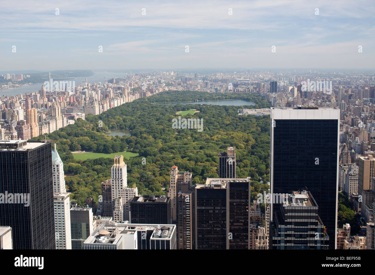 New york central park aerial view hi-res stock photography and images ...