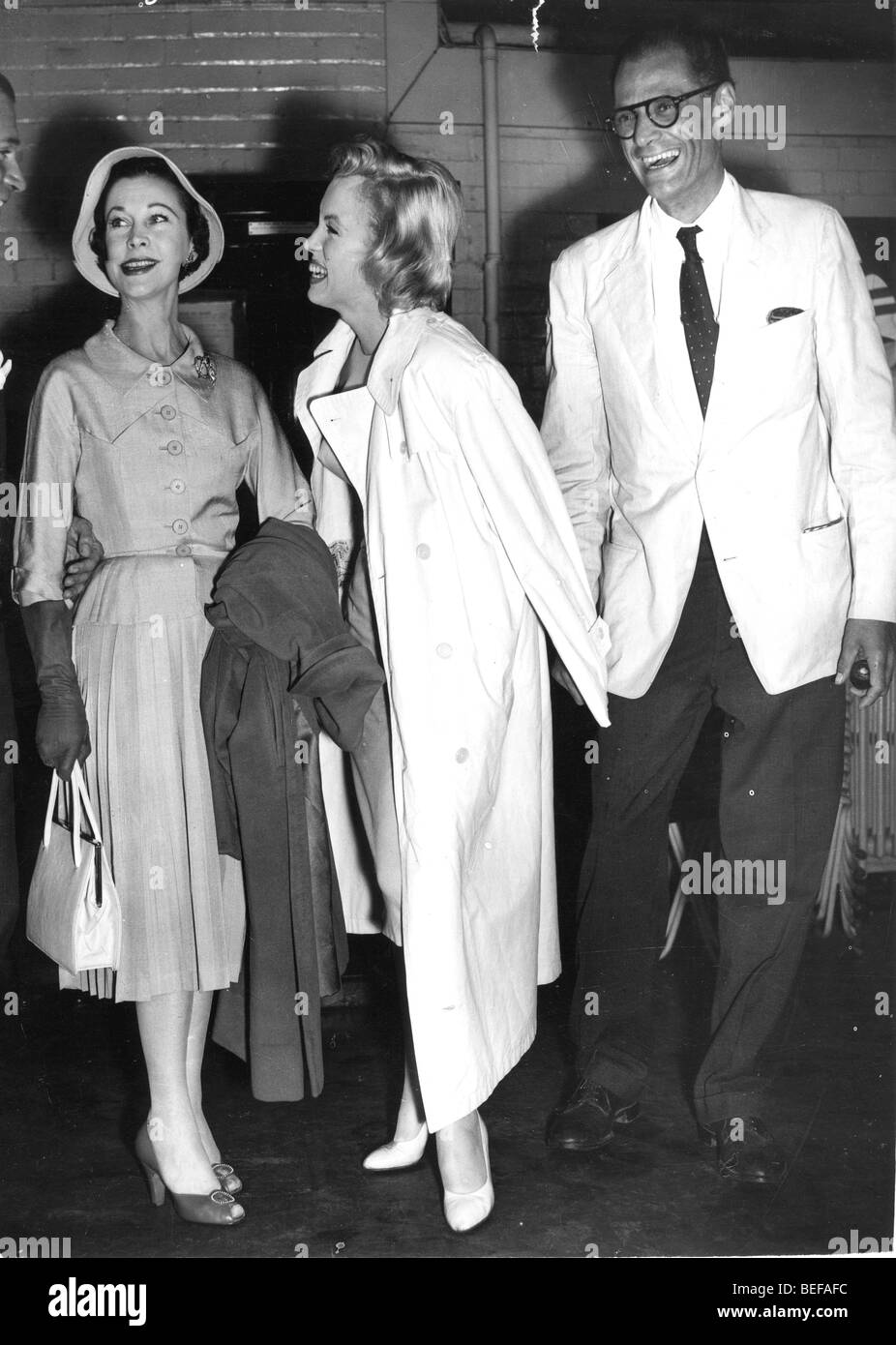 Actress MARILYN MONROE (aka Norma Jean) and husband ARTHUR MILLER Stock Photo