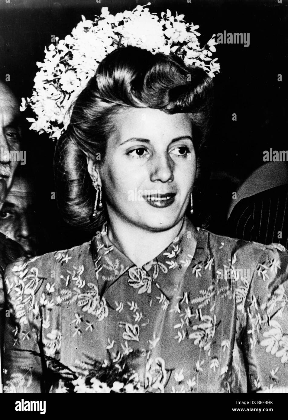 First Lady of Argentina (1946 - 1952) Maria Eva Duarte de Peron (May 7, 1919 - July 26, 1952) aka EVITA aka EVA PERON Stock Photo