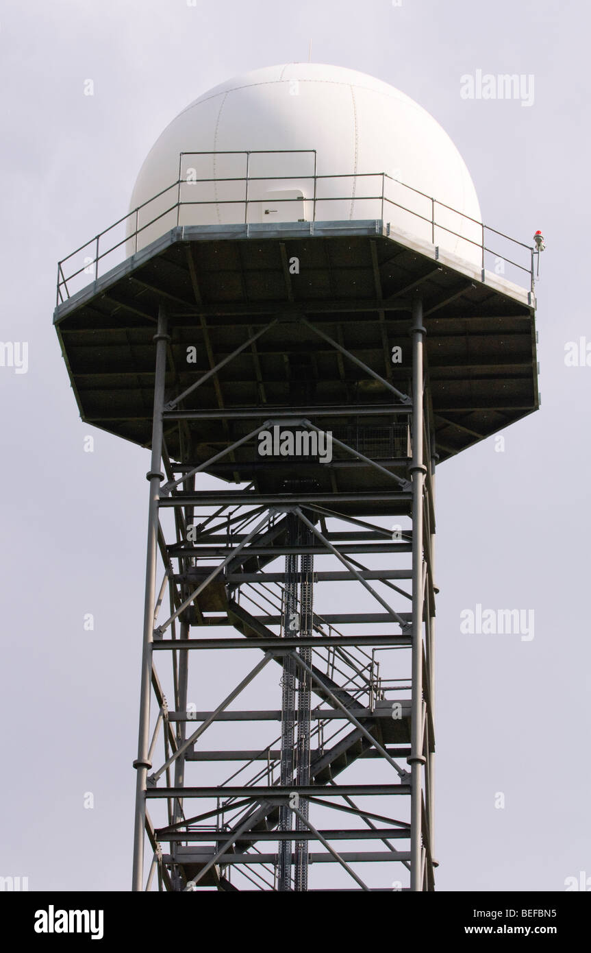 Radar Tower, Birmingham Airport, West Midlands, UK. Stock Photo