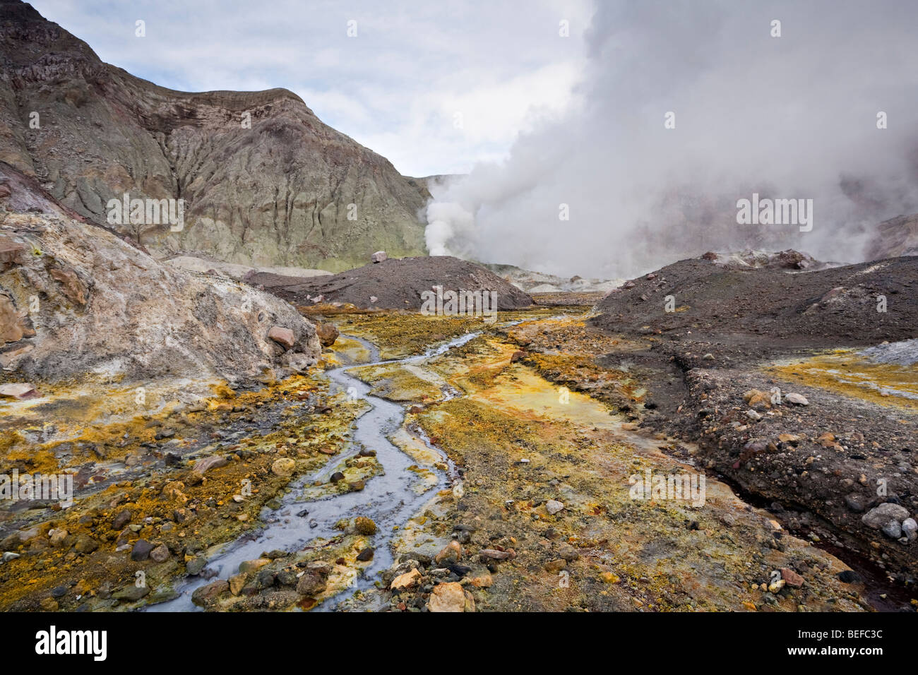 Whakaari / White Island, Bay of Plenty, New Zealand Stock Photo