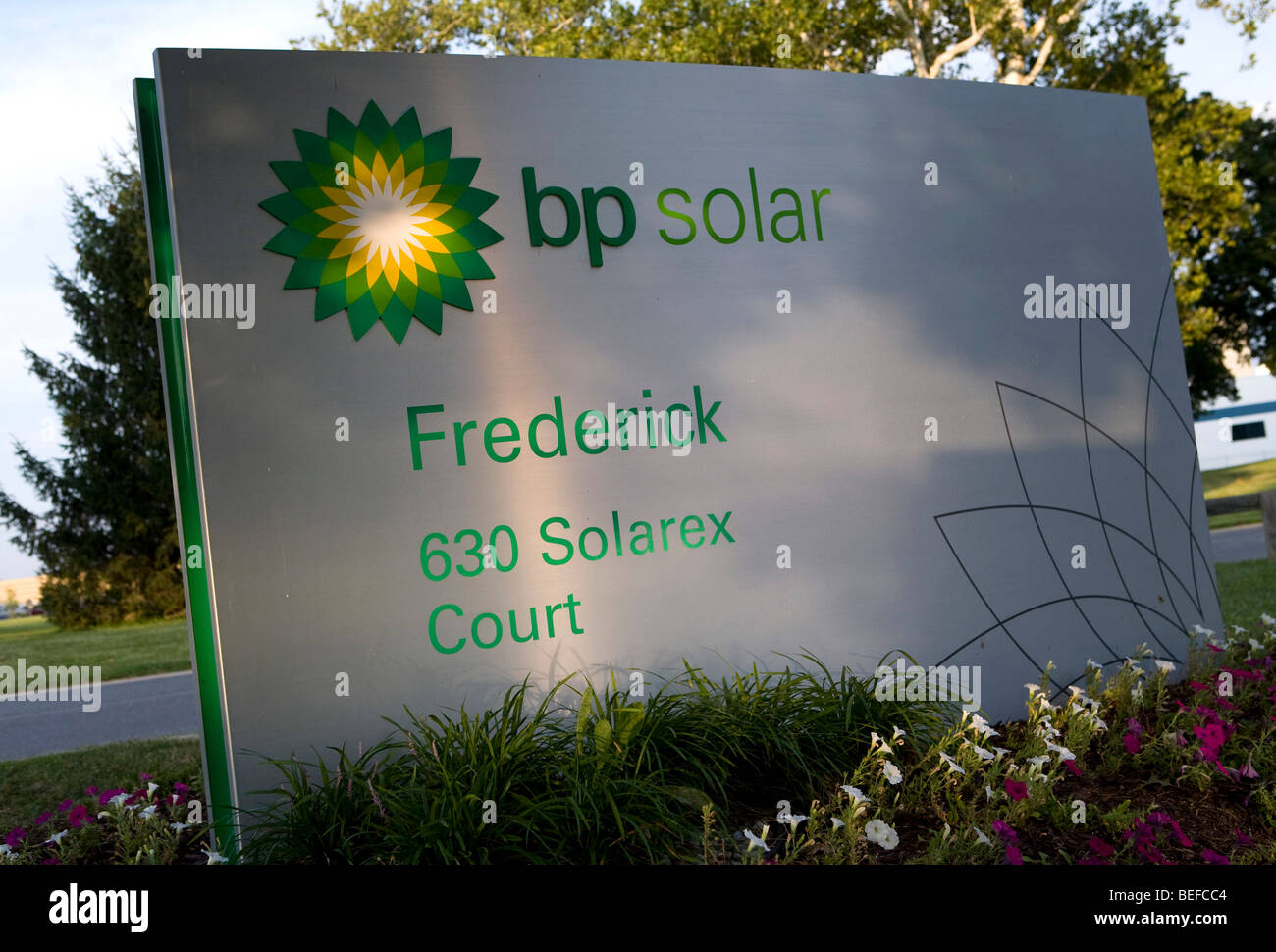 BP Solar in Frederick, Maryland.  Stock Photo