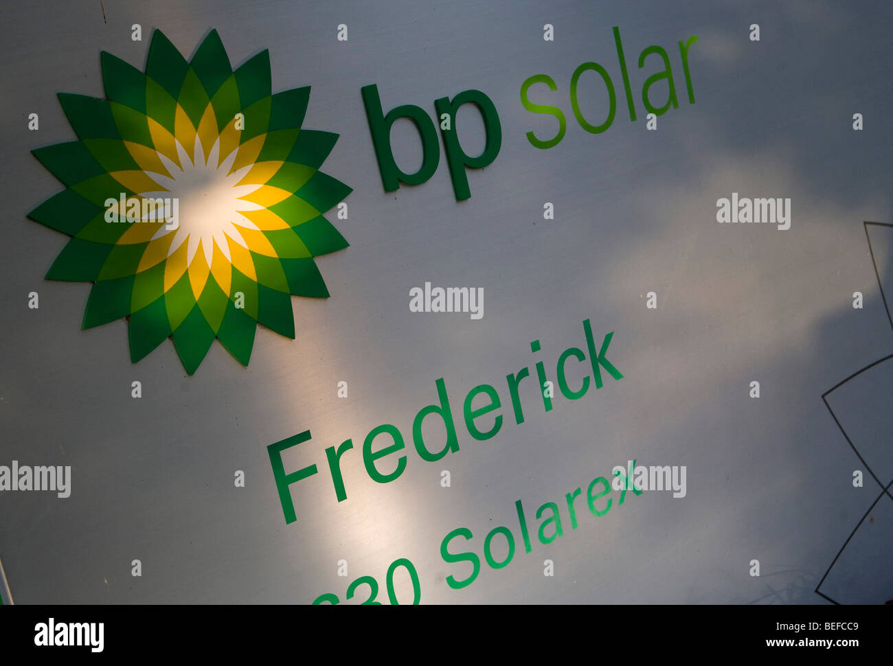 BP Solar in Frederick, Maryland.  Stock Photo