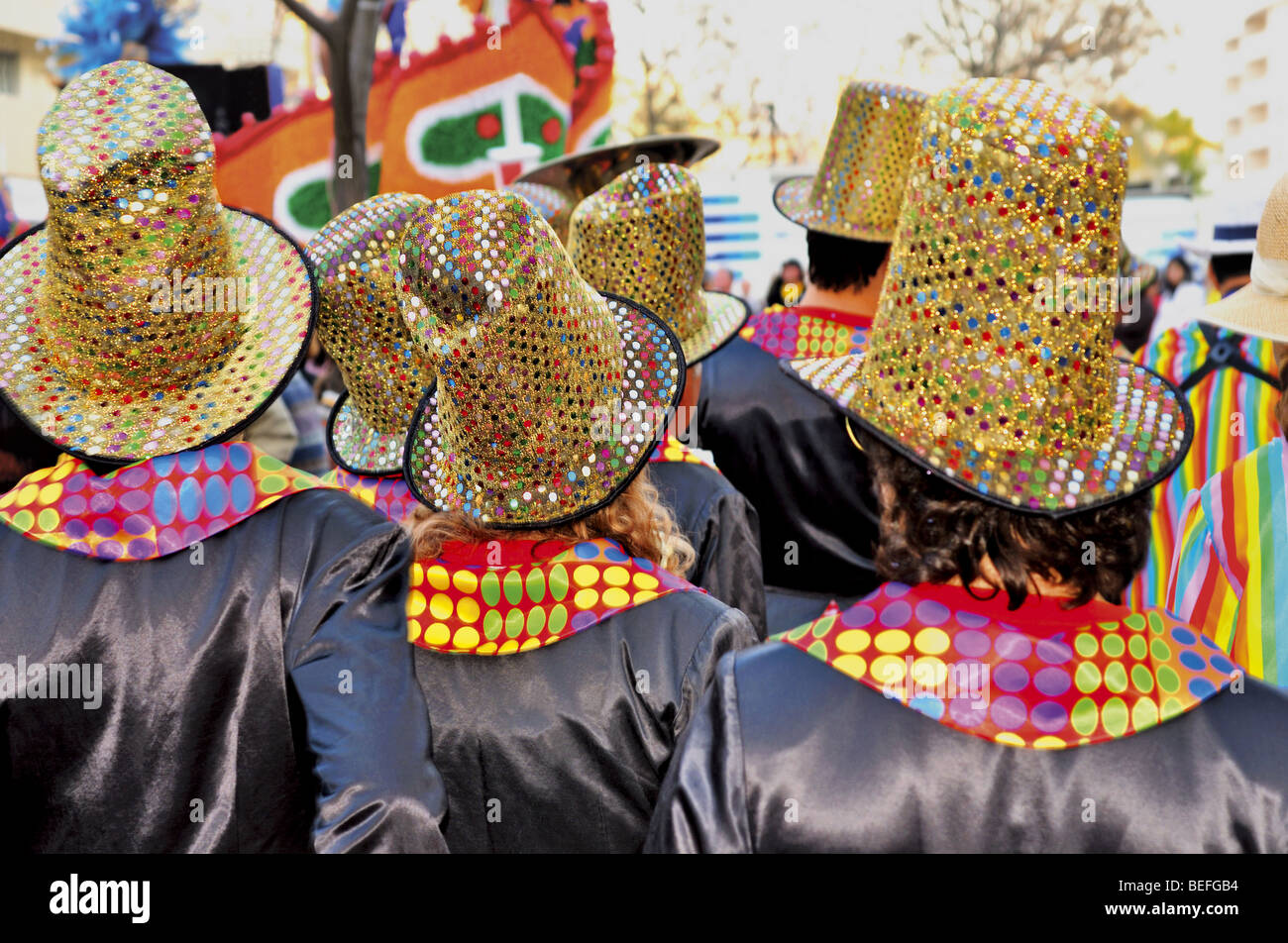 Portugal, Algarve: Participants of the Carnival Parade of Loulé Stock Photo