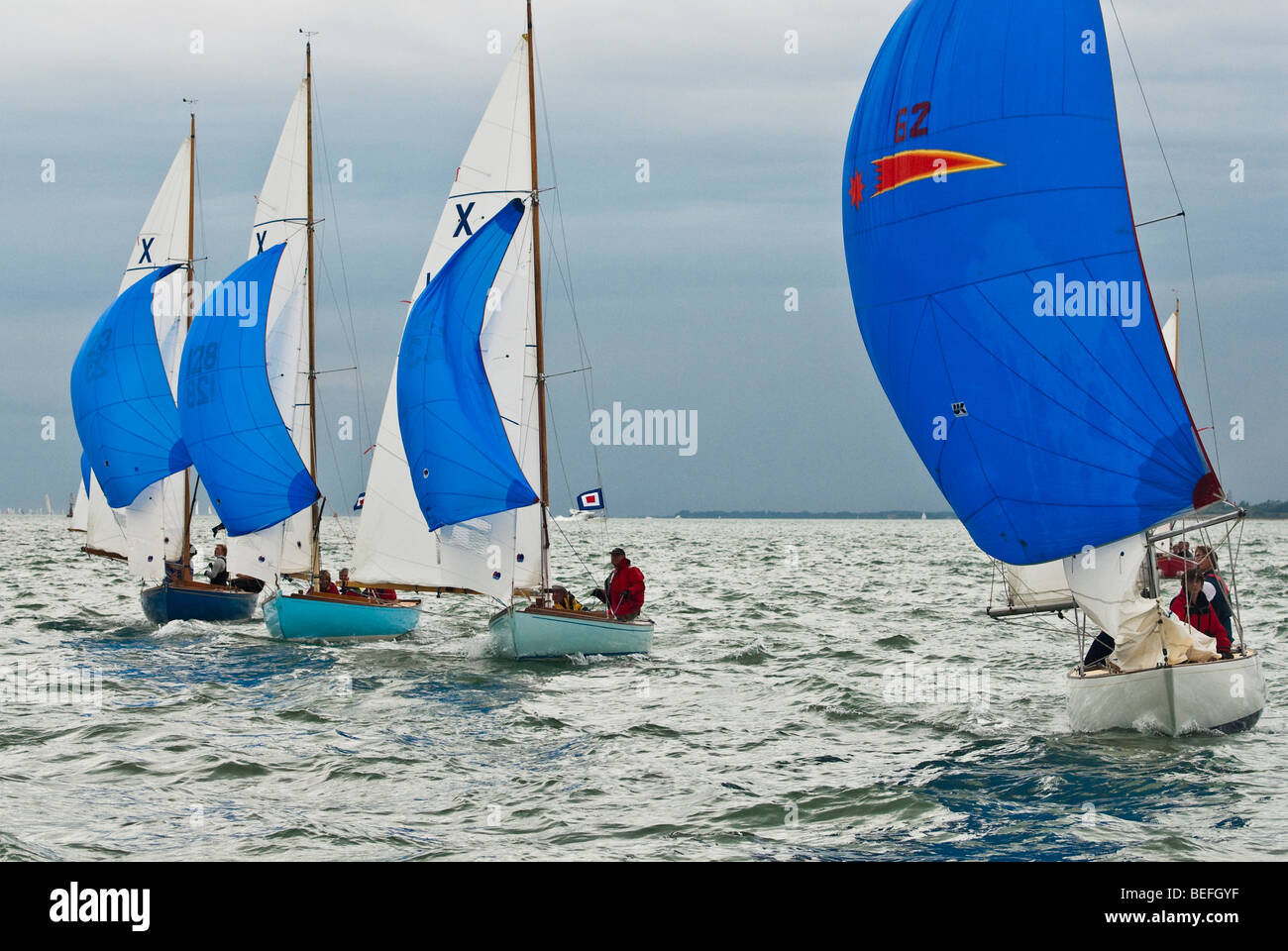 XOD class racing at Cowes Week 2009, Isle of wight, England, UK Stock Photo