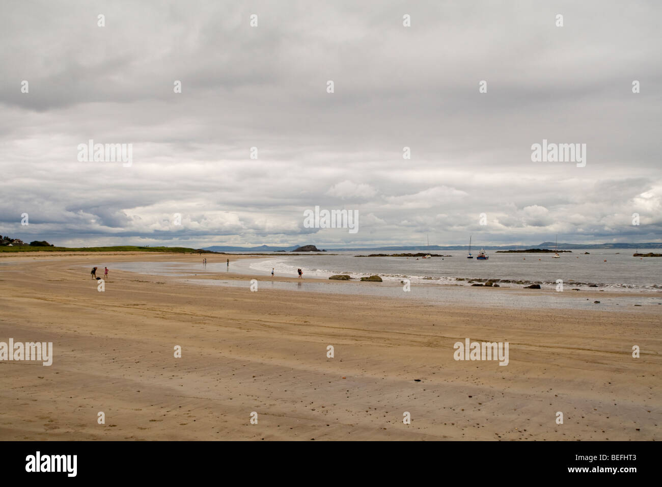 Quiet beach at North Berwick Stock Photo