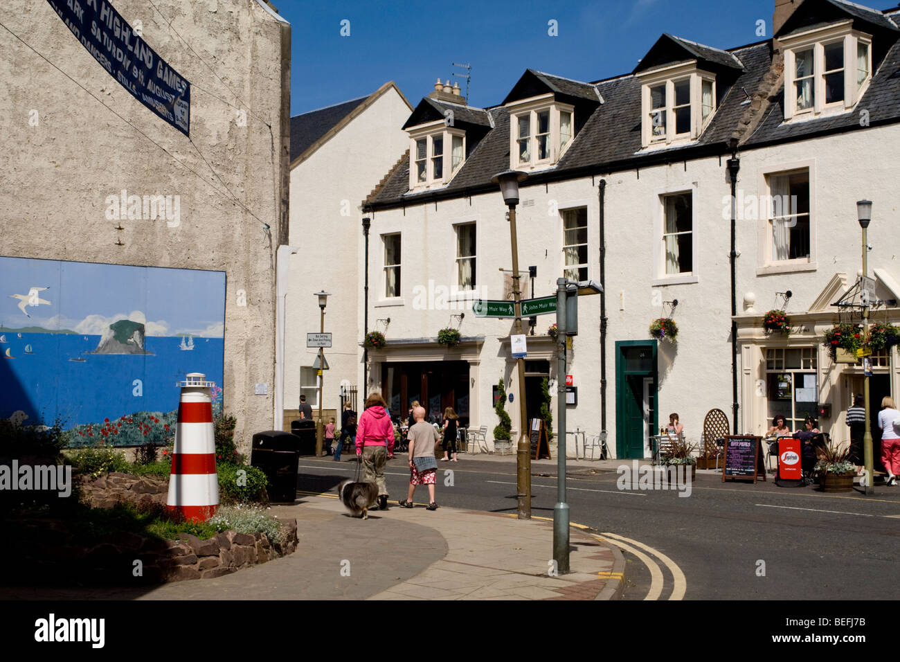 North Berwick town centre Stock Photo Alamy