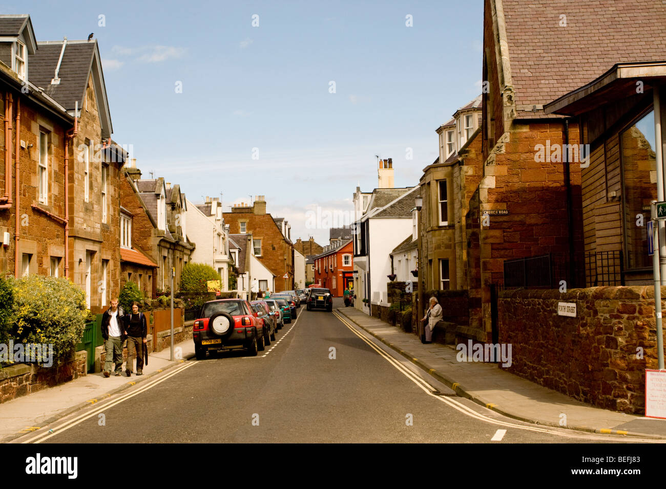 North Berwick town centre Stock Photo Alamy