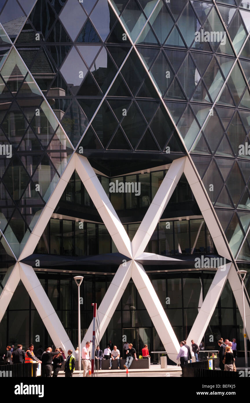 Gherkin Building Entrance London Stock Photo