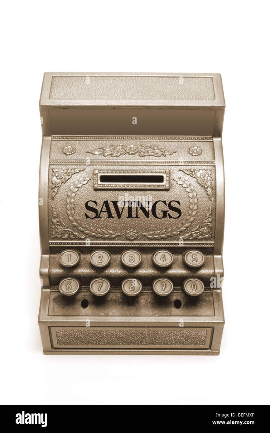 Toy Cash Register Bank Stock Photo Alamy