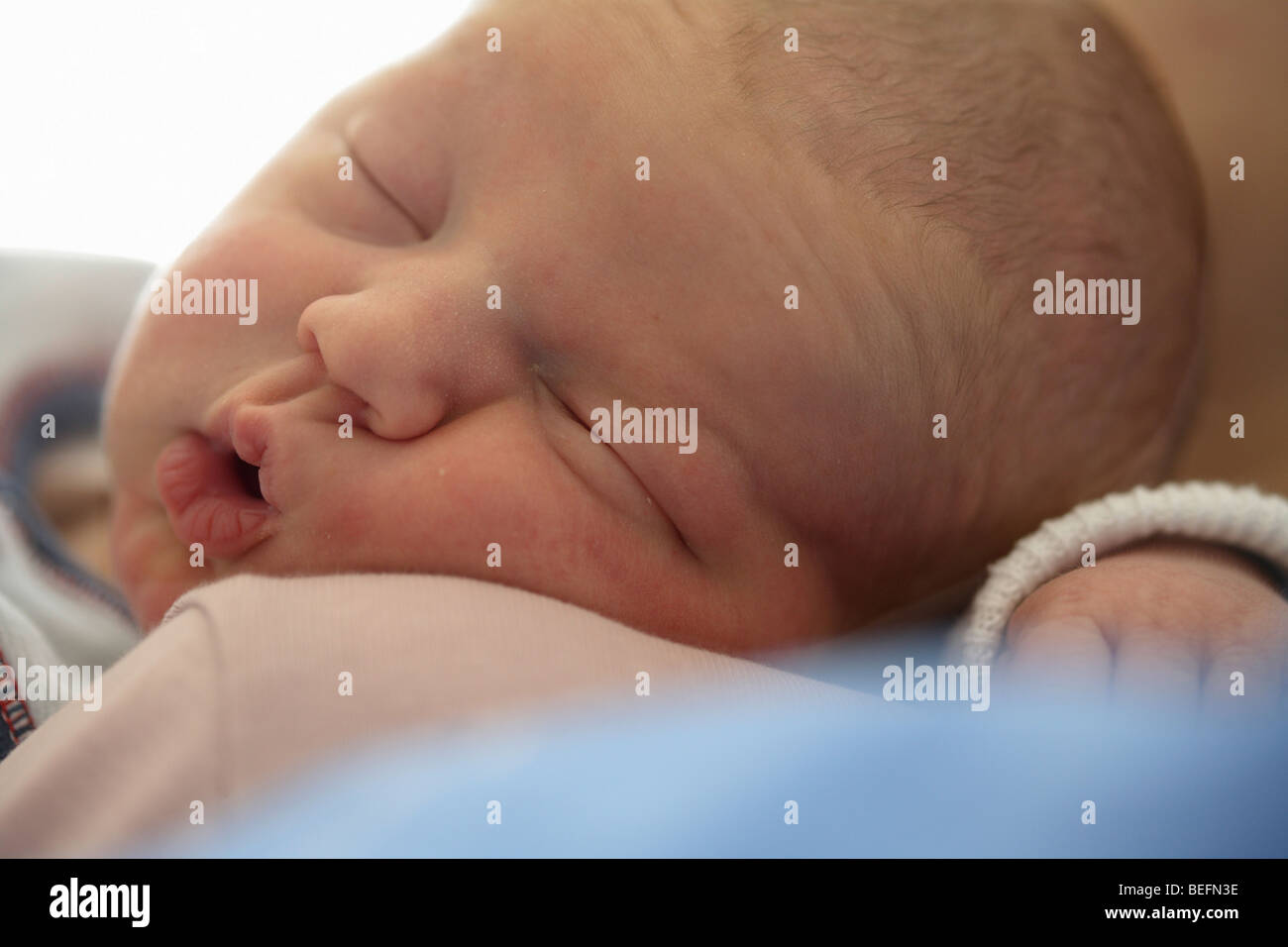 Newborn baby, 2 days old Stock Photo