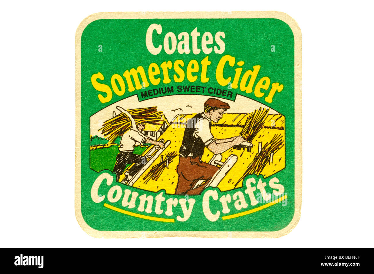 coates somerset cider medium sweet cider country craft beer mat Stock