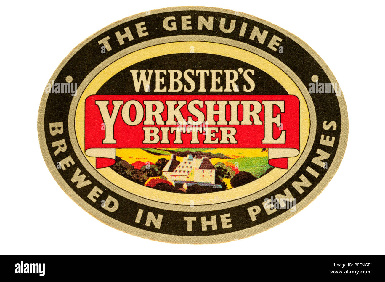 the genuine websters yorkshire bitter brewed in the pennines Stock